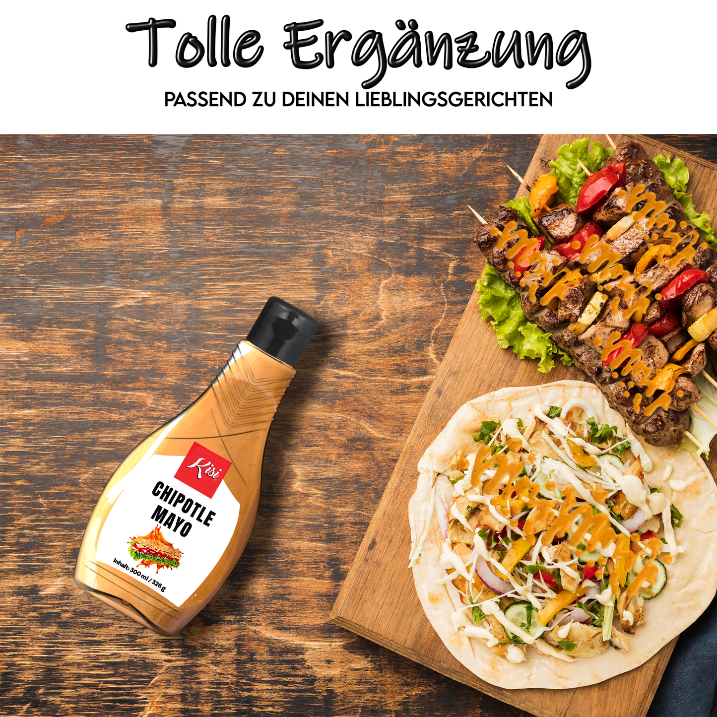 Kisi Chipotle Mayonnaise - Scharfe Würzsauce aus Hamburg, 1er Pack (1 x 300ml)