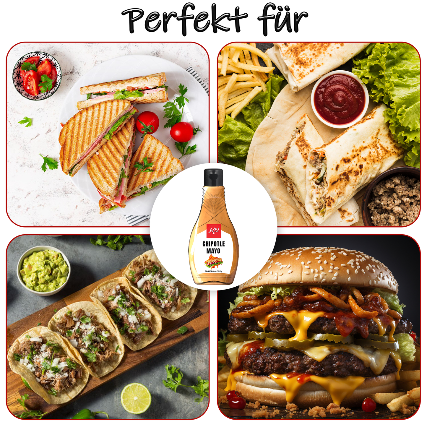 Kisi Chipotle Mayonnaise - Scharfe Würzsauce aus Hamburg, 1er Pack (1 x 300ml)
